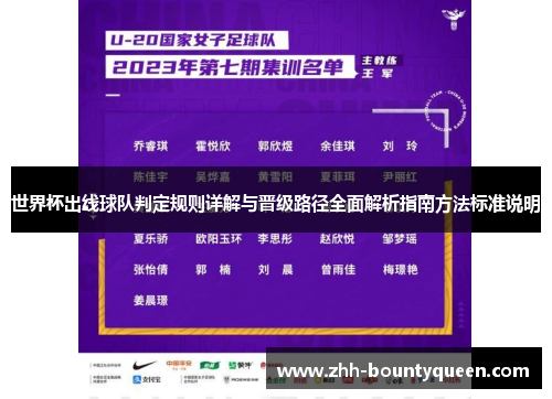 世界杯出线球队判定规则详解与晋级路径全面解析指南方法标准说明 世界杯出线球队判定规则详解与晋级路径全面解析指南方法标准说明